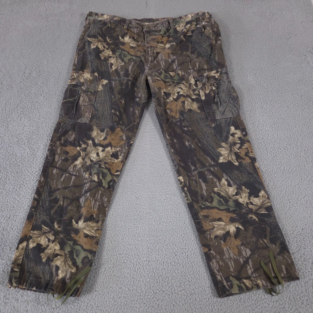 VTG Mossy Oak Pants Men 2XL Camo Cargo Straight Hunting Utility Hardwood 90s USA